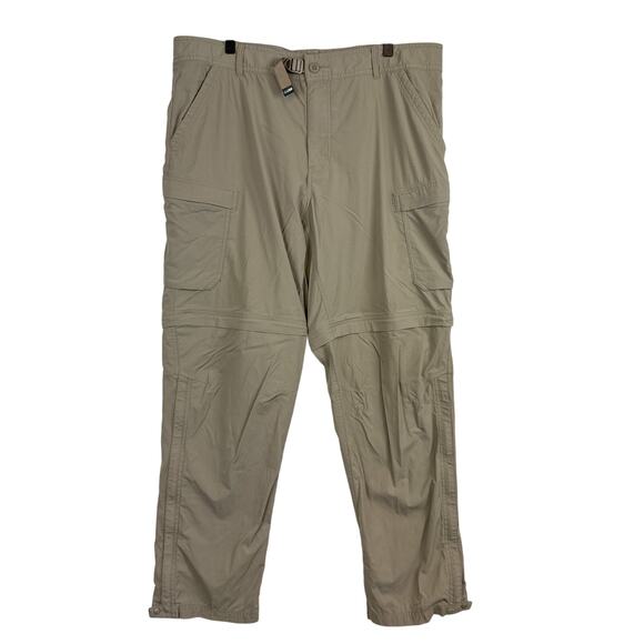 REI Mens Relaxed Convertible Zip Off Pants Hiking Khaki Gray - 40x32 40W 32L - Picture 1 of 10